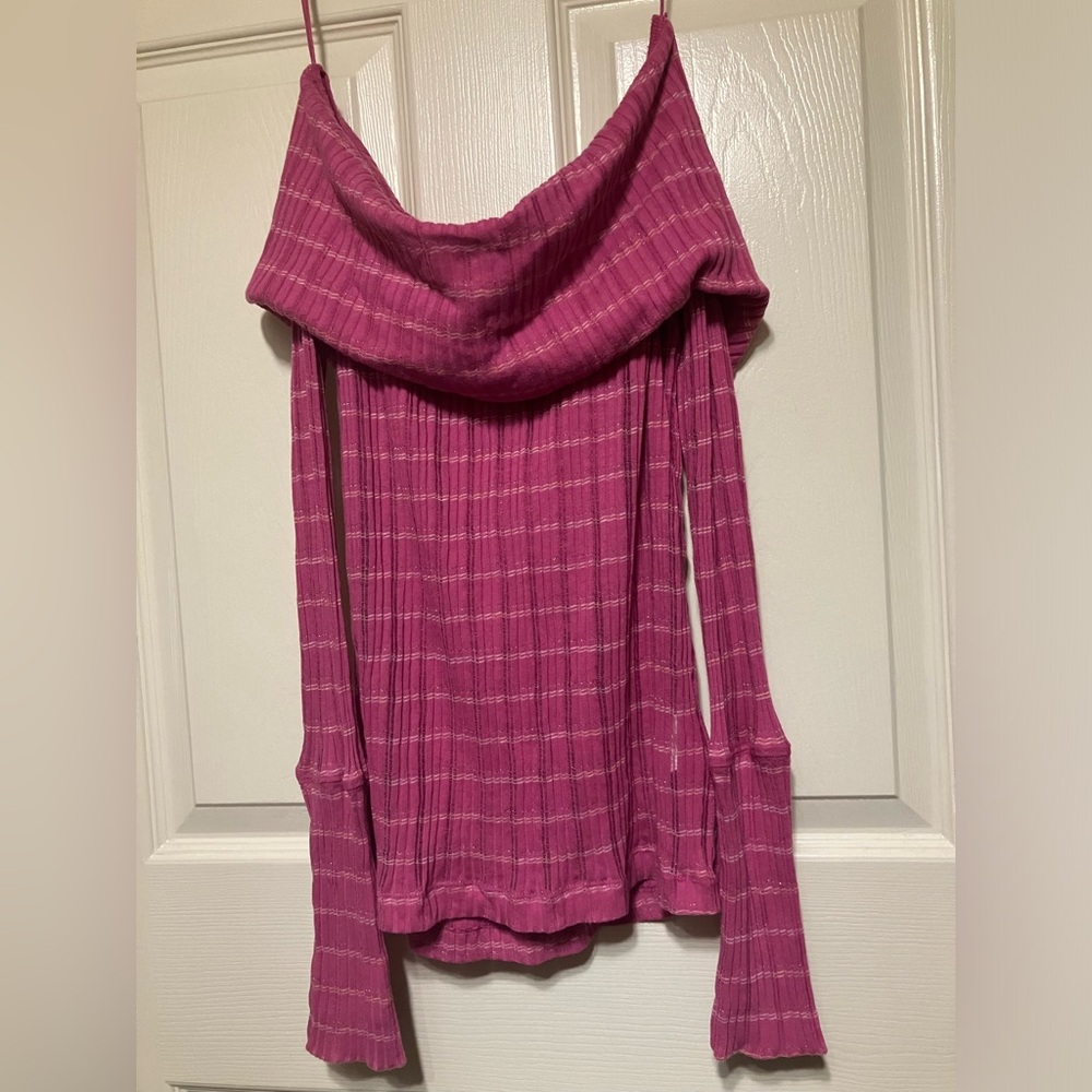 Free People Pink off the shoulders top